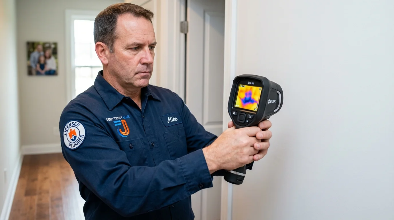 Thermal imaging leak detection by Johns Plumbing LLC in Jonesville
